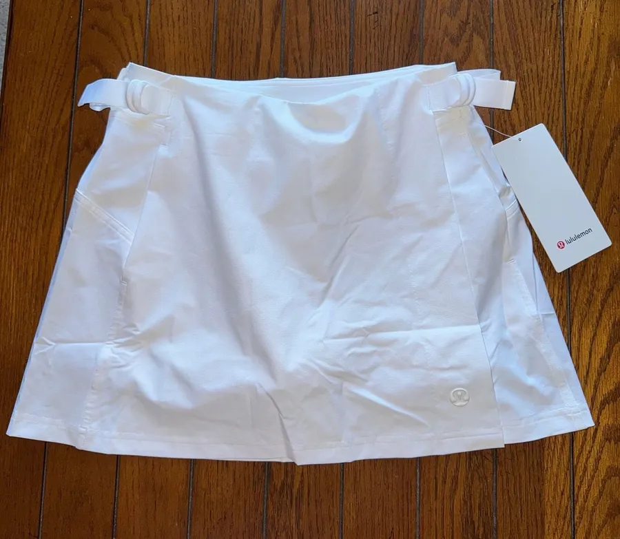 Lululemon Wrap-Front Mid-Rise Golf Skirt White Size 4 NWT