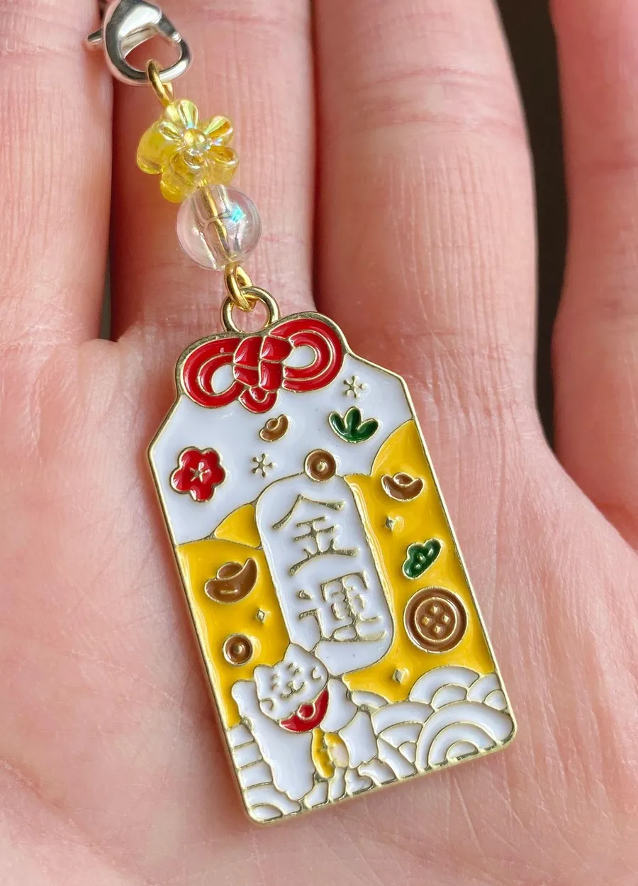 Kawaii cat “MANEKI NEKO” phone strap/car accessory/bag charm/keychain😽