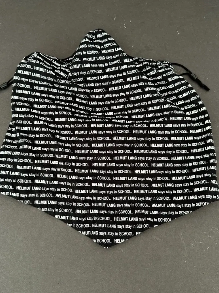 Helmut Lang Cotton Masherina Bandana Stay in School Print