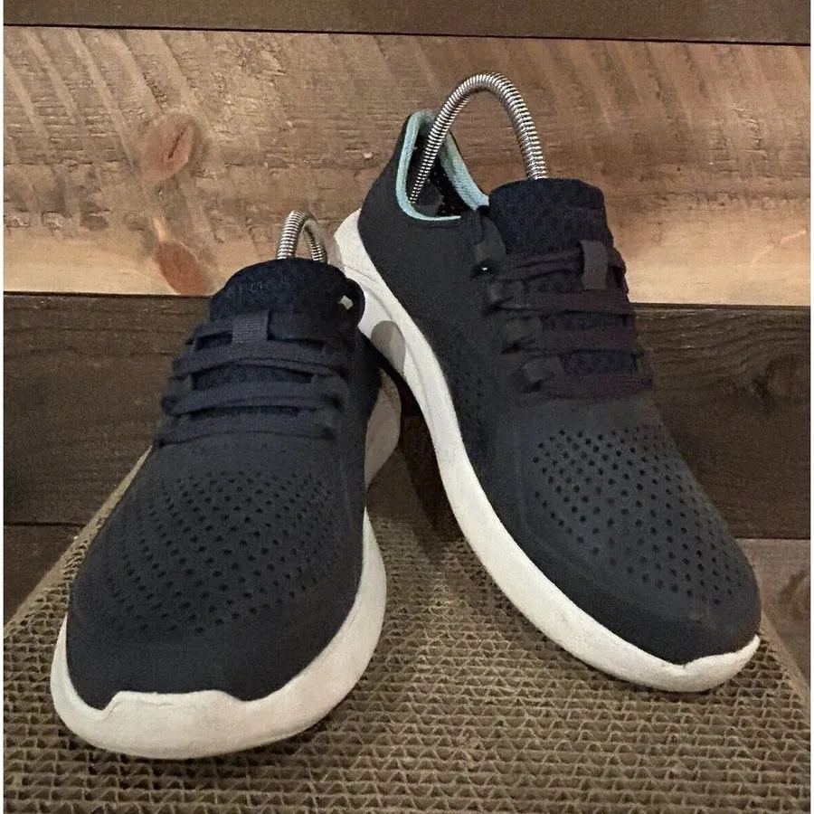 Crocs LiteRide Pacer Women's Size 8 Blue Comfort Lace Up Sneakers Shoes 205234