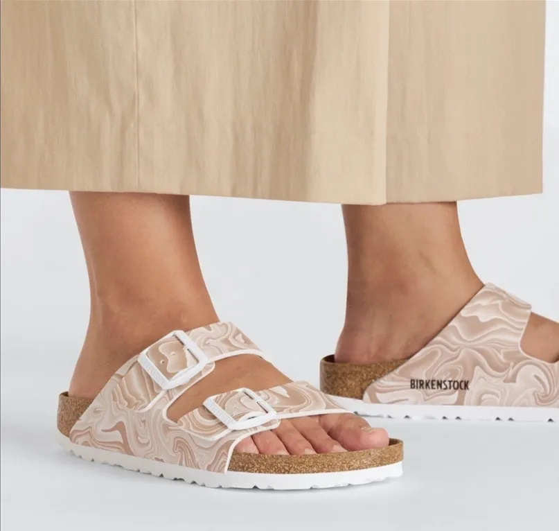 NWOB Birkenstock Arizona Marble Birko-Flor Sandals. Size EU 37