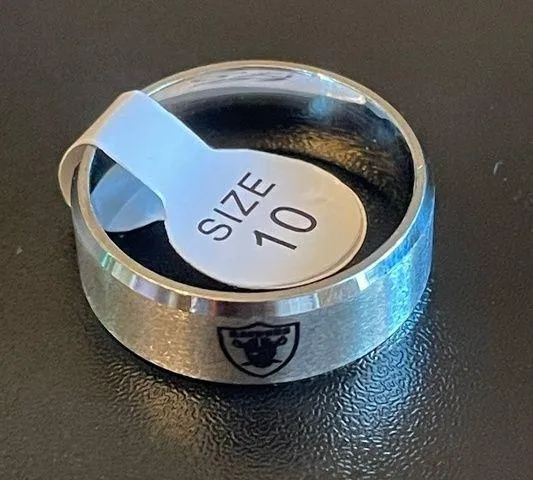 Silver Las Vegas Raiders Ring