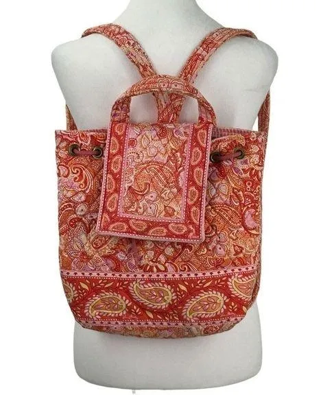 Vera Bradley Retired Sherbet Pattern Drawstring Backpack