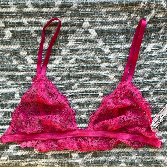 Free People Pink Lace Bralette Intimates