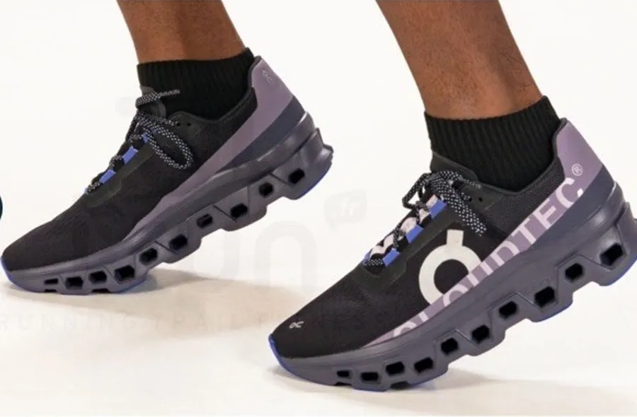 On Running Cloudtec Black and Purple Athletic Shoes Size USA 9 UK7 EU40.5