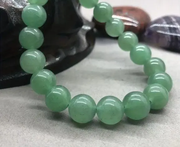 Green Aventurine Natural Stone 8mm Beads Stretchable Bracelet Beaded