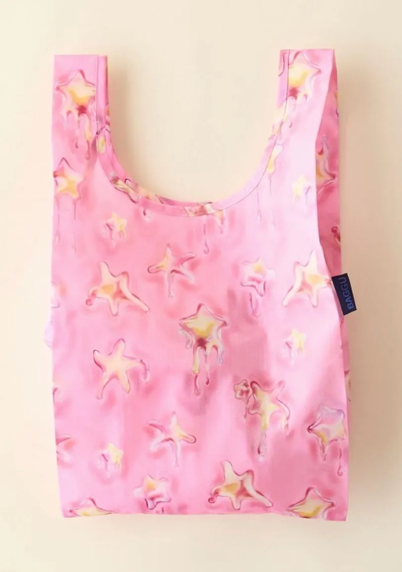 BAGGU Patterned Baby Baggu Reusable
Tote Bag Pink Dancing Star Pattern NWT