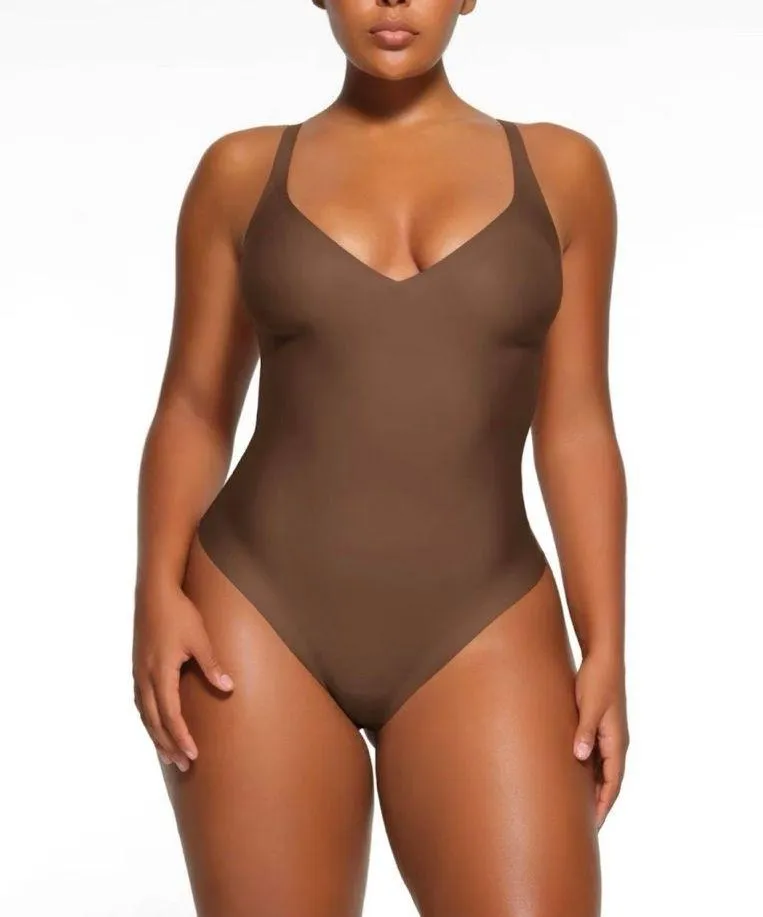 NWT Skims Body Unlined Plunge Thong Bodysuit Jasper Small (SOLD OUT)