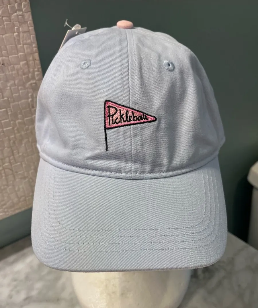 Pickleball Embroidered Light Blue Baseball Cap