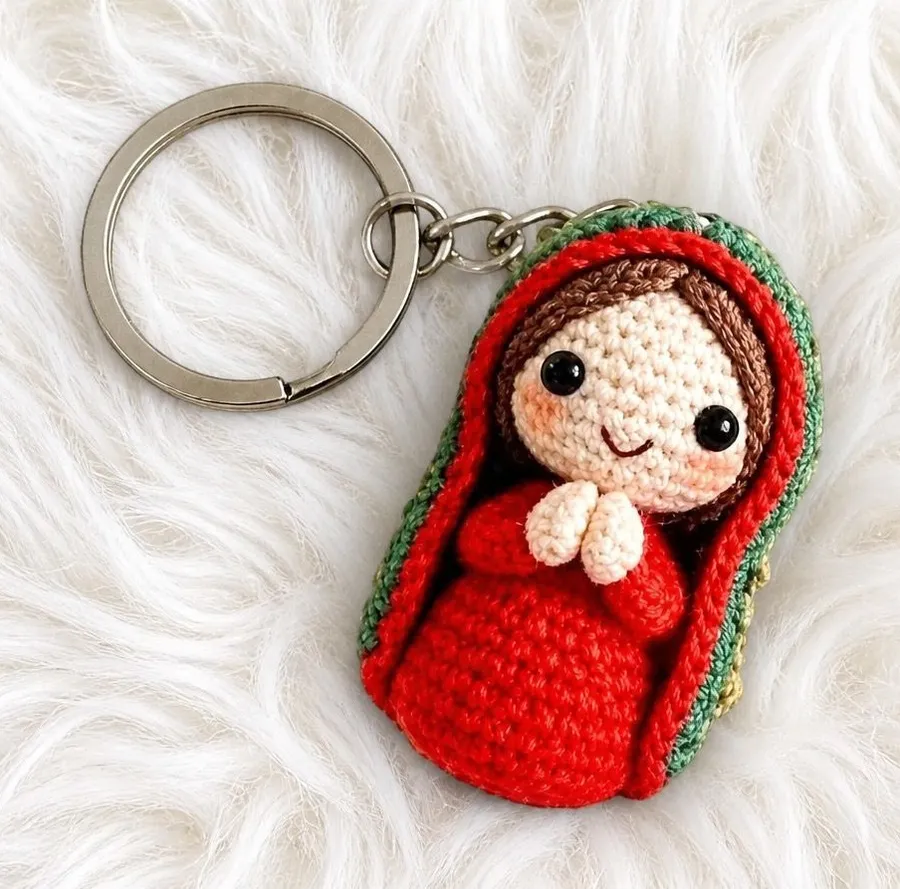 New Virgen de Guadalupe Flat AcrylNew Virgen de Guadalupe Flat Acrylic Keychain