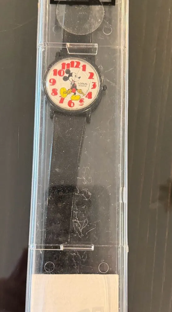 Vintage Mickey Mouse Watch - Black Strap
