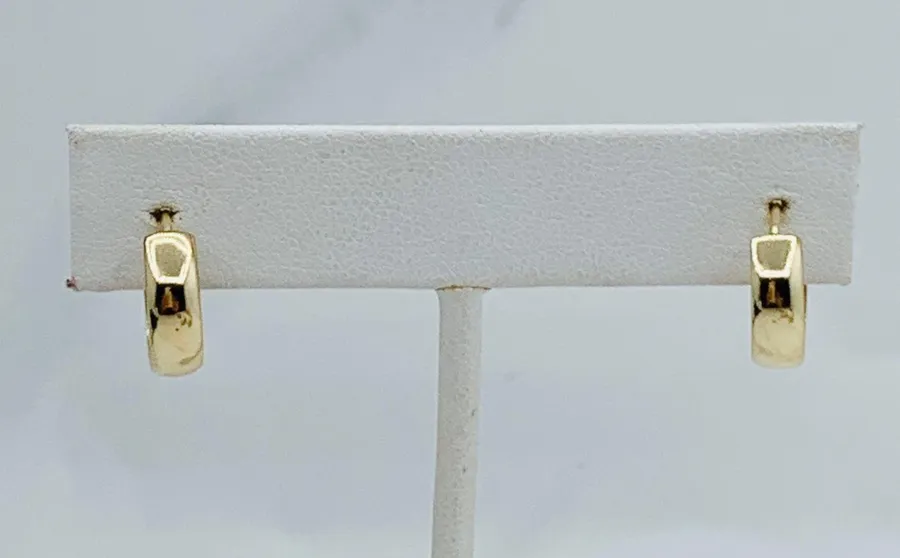Real 14k Gold Hoop Earrings Huggie