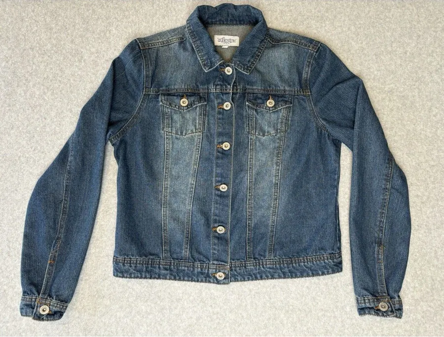 Revolt Vintage Y2K Button Up Jean Jacket Denim Medium Wash Women’s Size Medium Blue