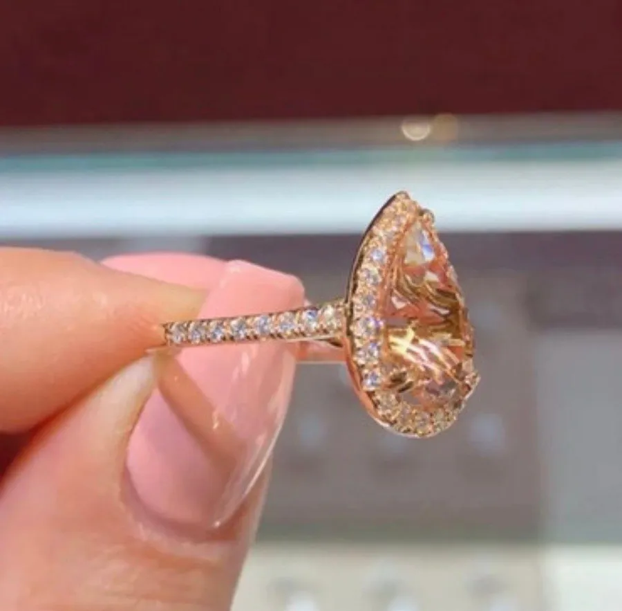 18K Rose Gold Morganite Ring