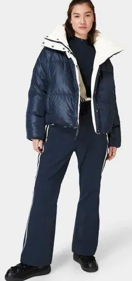 NWT Sweaty Betty Downfall Reversible Puffer Jacket Coat Size Large