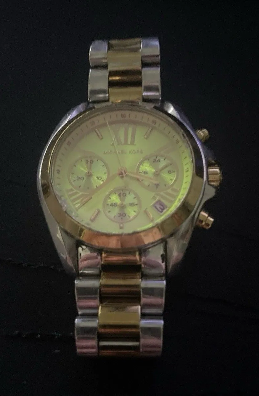 Michael Kors Bradshaw Chronograph Green Dial Ladies Watch MK6198