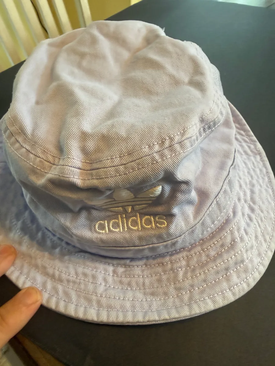 Adidas Trefoil Embroidered Light Purple Cotton Bucket Hat with AL-MAC Patch