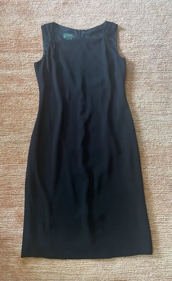 Lauren Ralph Lauren Black Sleeveless Sheath Dress 4 Classic Little Black Dress