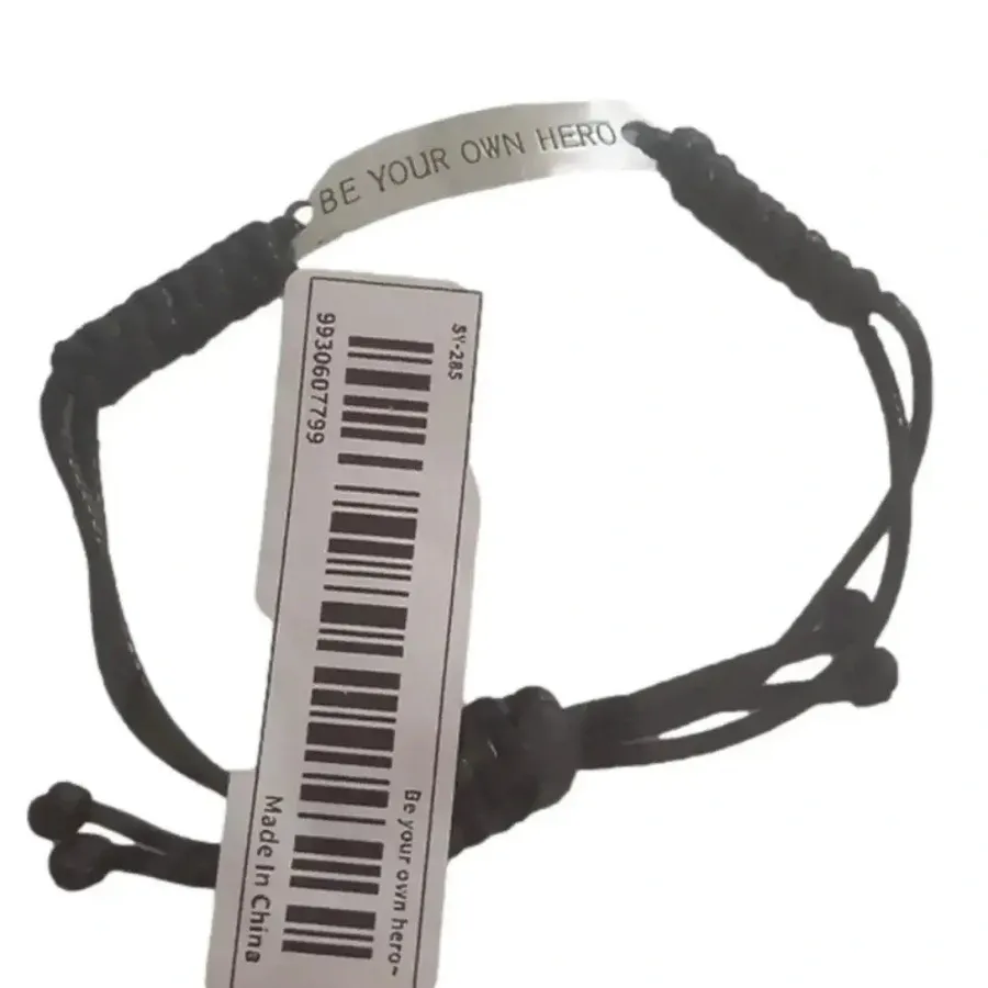 3 for $13 be your own hero inspirational bracelet silver tone braided adjustable