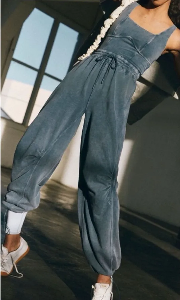 NWT Free People FP Movement Inbound Onesie - skyline navy blue - Medium