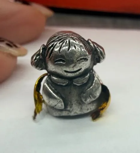 Pandora Retired Happy Little Girl Daughter Charm 790375 Sterling Silver 925 ALE
