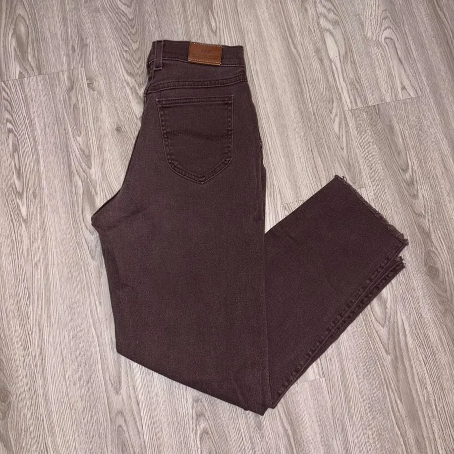 Lee Vintage Brown High Waisted Straight Leg Jeans