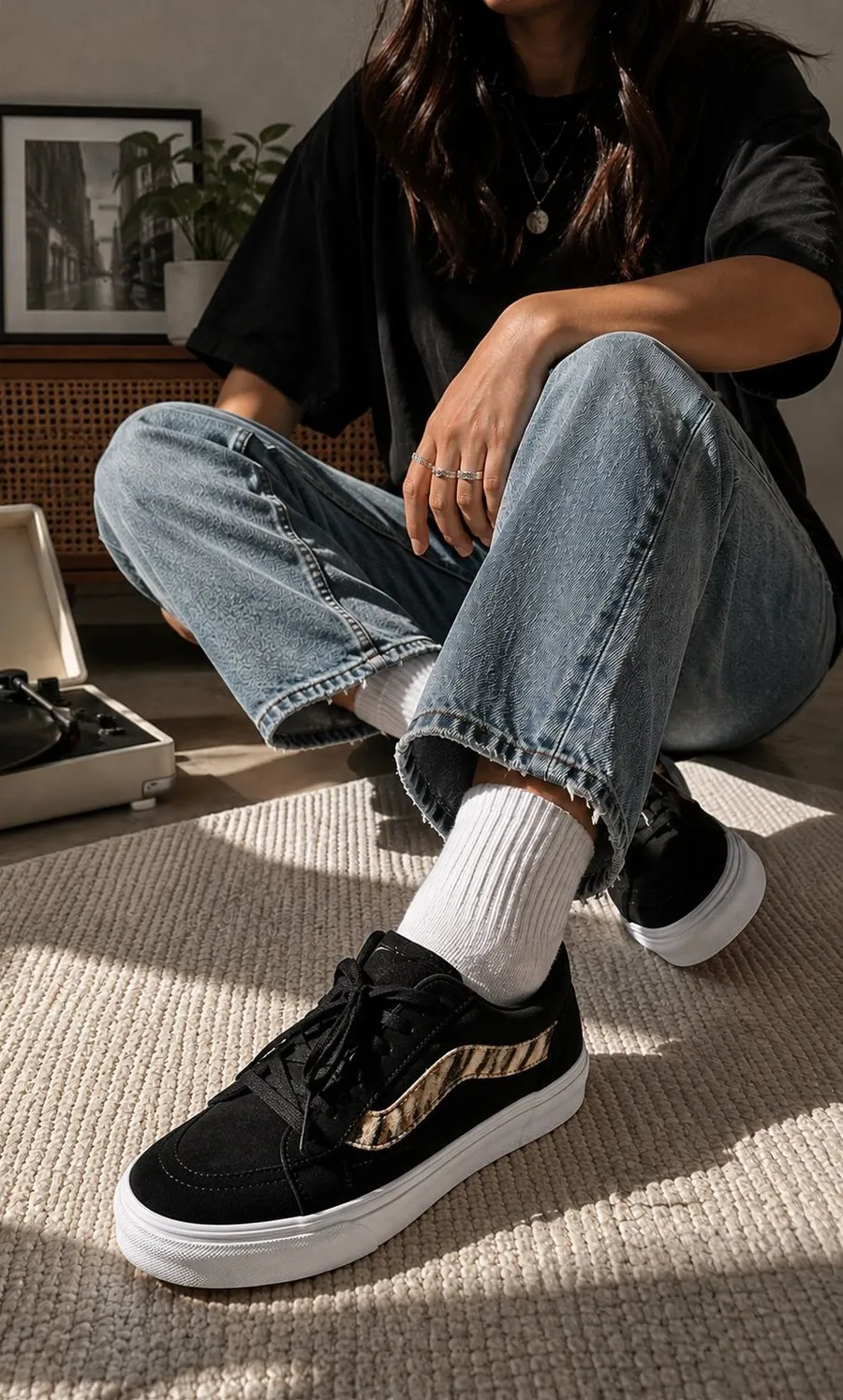 Vans Sk8-Low Tiger Stripe Suede Sneakers