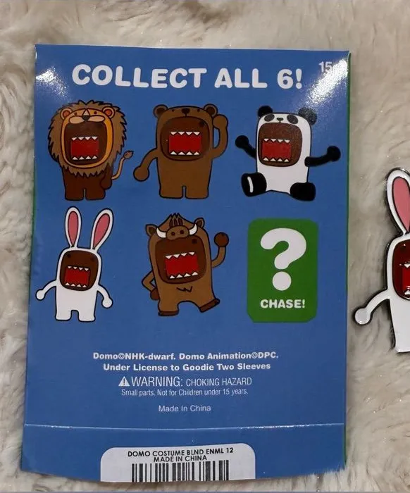 Domo Animal Costume Blind Bag Enamel Pin Hot Topic Exclusive White