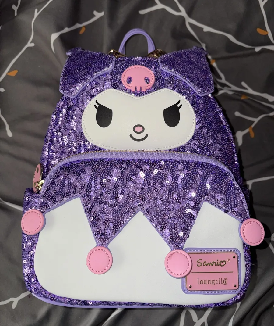 Loungefly Sanrio Kuromi Sequin Mini Backpack NWT
