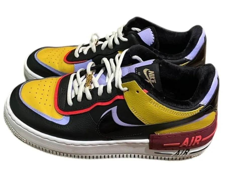 Nike Air Force 1 Shadow Sisters Dark Sulfur Sneaker Shoe Womens Sz 9 DO6114-700