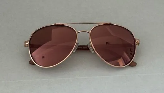 PIRANHA Sofia Aviator Sunglasses. Gold
