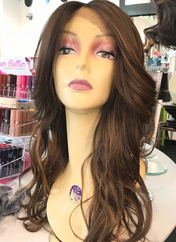Wig Lacefront Brown Mix Layers High Quality