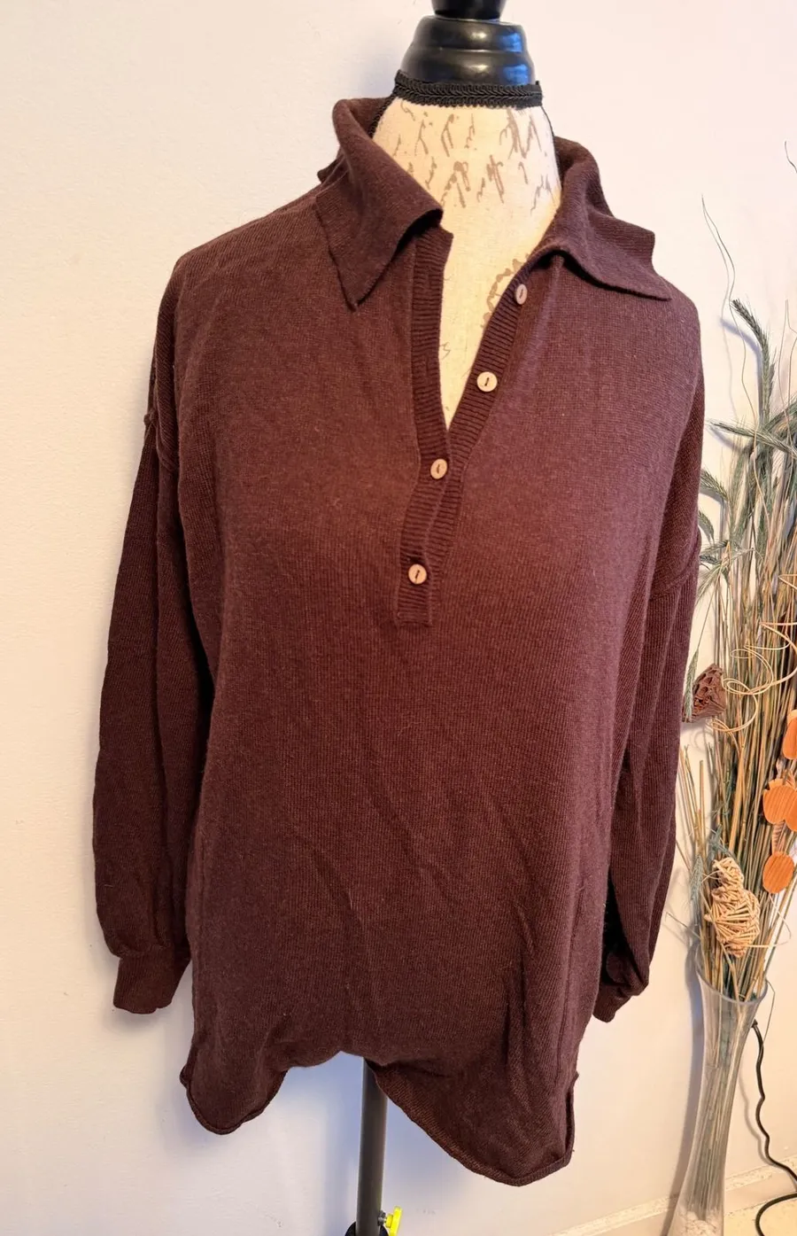 FP Beach Brown cashmere blend romper
Button Down jumpsuit Small