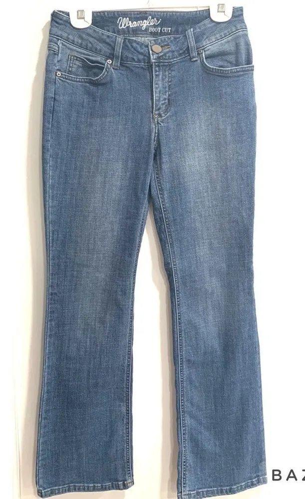 Wrangler womens Boot Cut Jeans Medium Wash Size:7 L 30