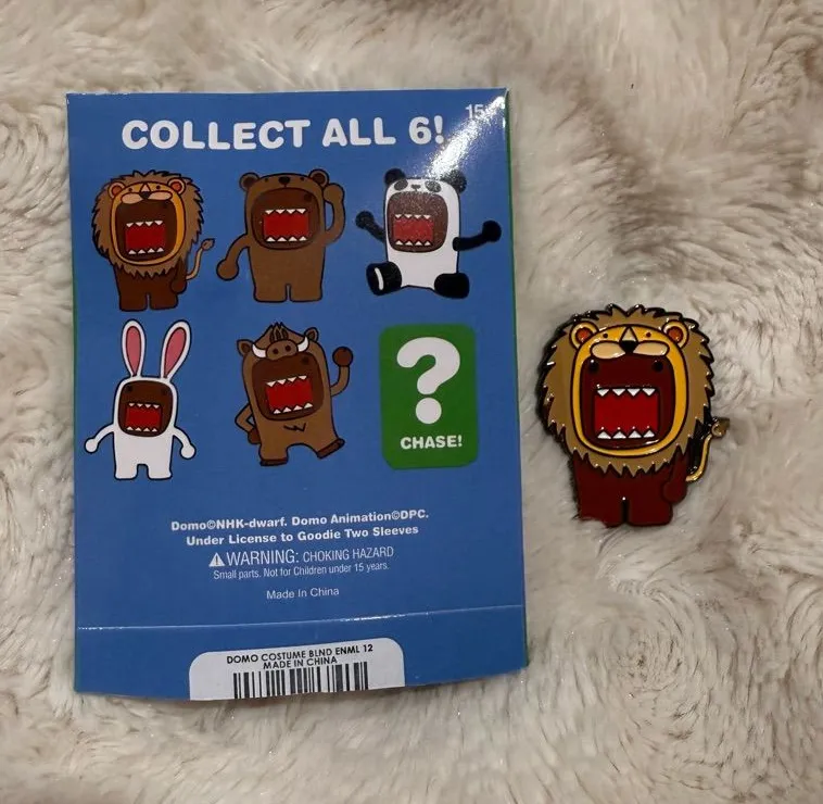 Domo Animal Costume Blind Bag Enamel Pin Hot Topic Exclusive Brown