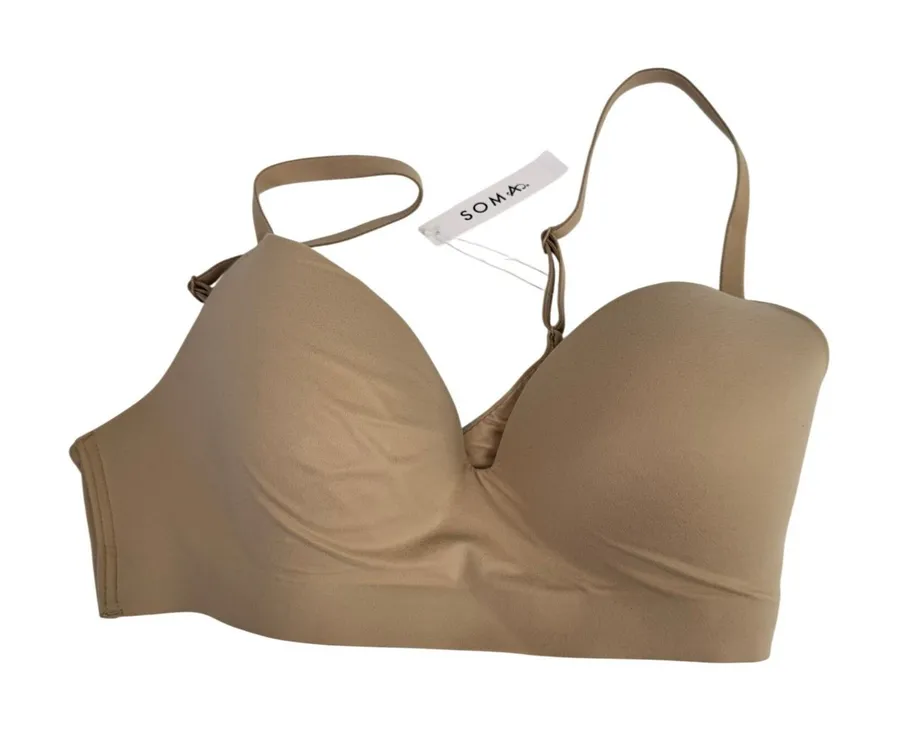 Soma Enbliss Wireless Bra 34C Warm Amber Nude Tan NWT