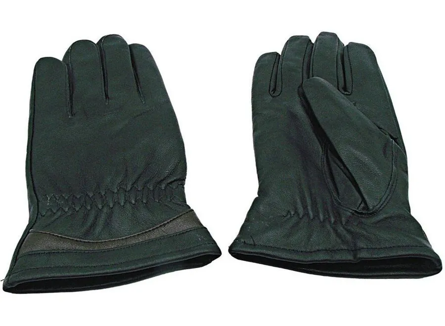 Womens Genuine Leather Gloves Black Brown Soft Faux Fur Lined Driving Size M/L
