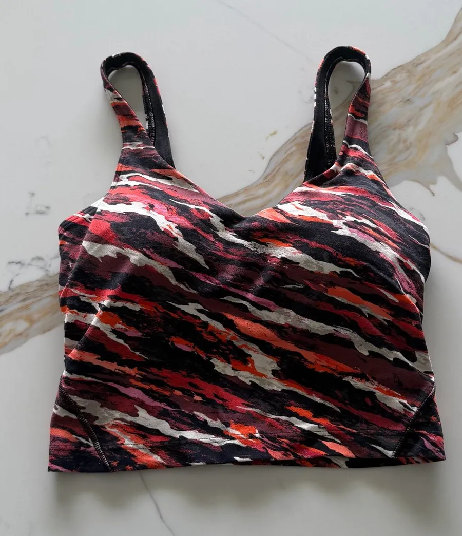 Lululemon Align Tank Top Size 2 Multi-Color Abstract Print