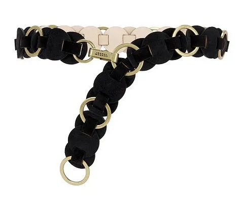 Isabel Marant Lota Disc Belt in Black Suede NWOT