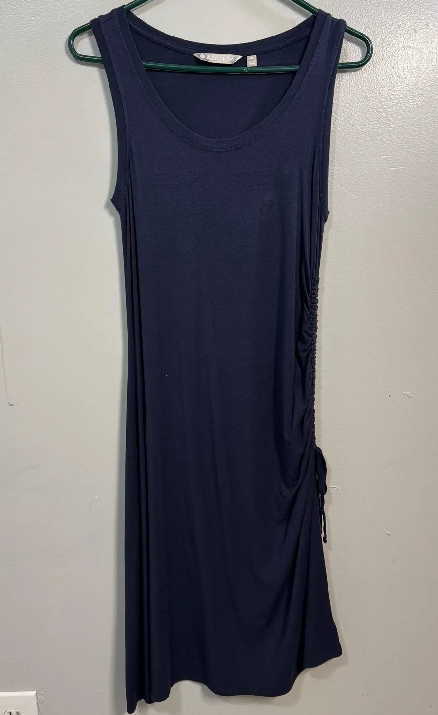 ATHLETA Side-gather sleeveless T-shirt dress