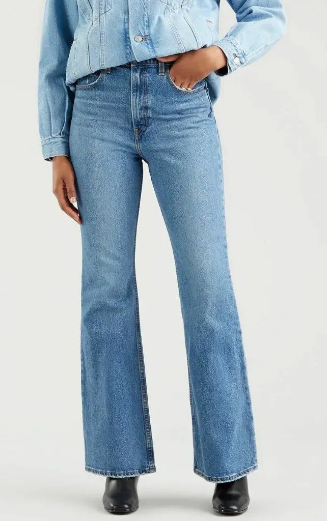 Levi’s Premium Medium Wash 70s High Flare Jeans