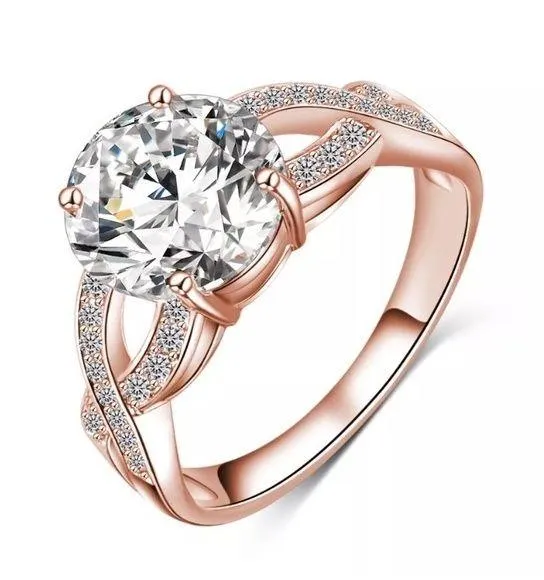 Rose Gold Austrian Crystal Ring