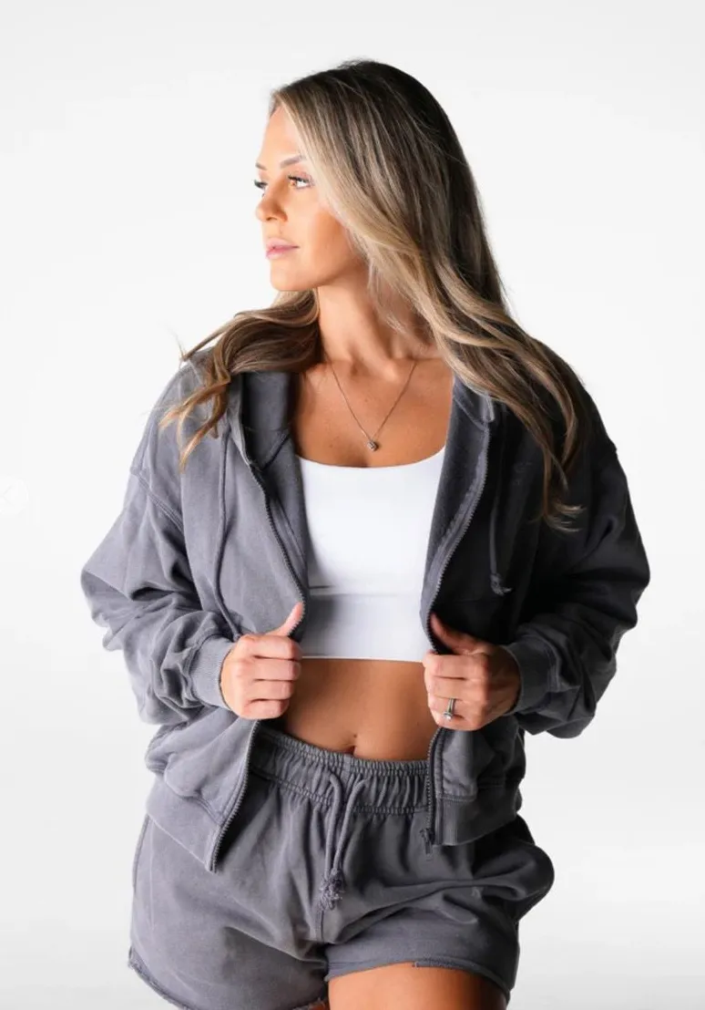 NVGTN Cropped oversized zip up