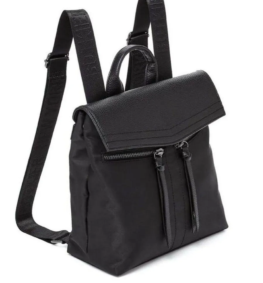Black Logo Strap Trigger Mini Backpack