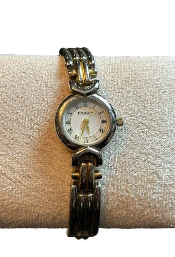 Fossil Women's Two-Tone Roman Numeral Bracelet Watch