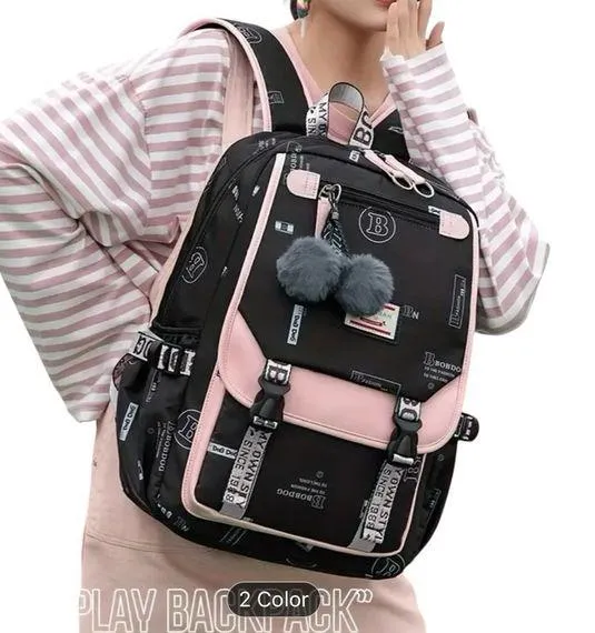 NWT B&B Urban Casual, Lightweight And Large Capacity School Bag Black