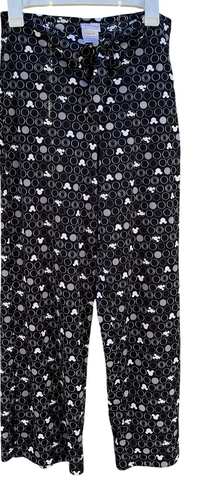 VTG Disney Y2K Mickey Mouse Print Sheer Tie Waist Wide Leg Cover