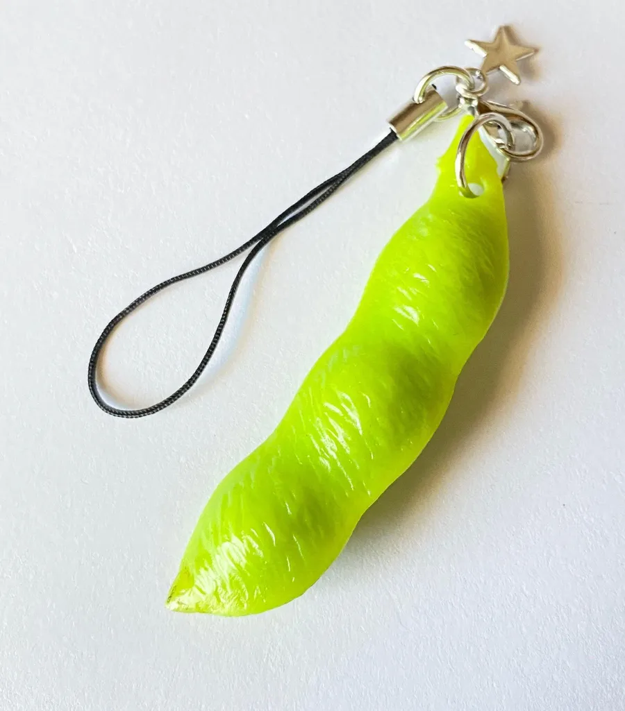 Kawaii y2k funny funky style EDAMAME phone strap/bag charm/keychain/display/accessory💚