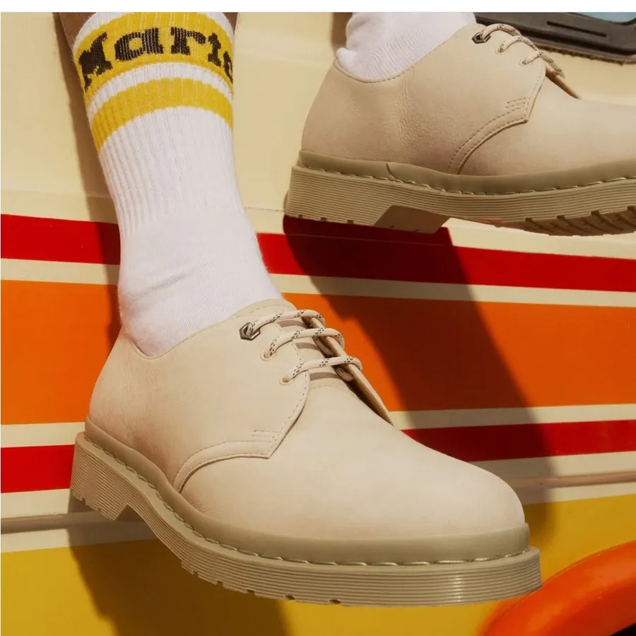 Dr. Martens 1461 Mono Milled Nubuck Leather Oxford Parchement Beige Shoes