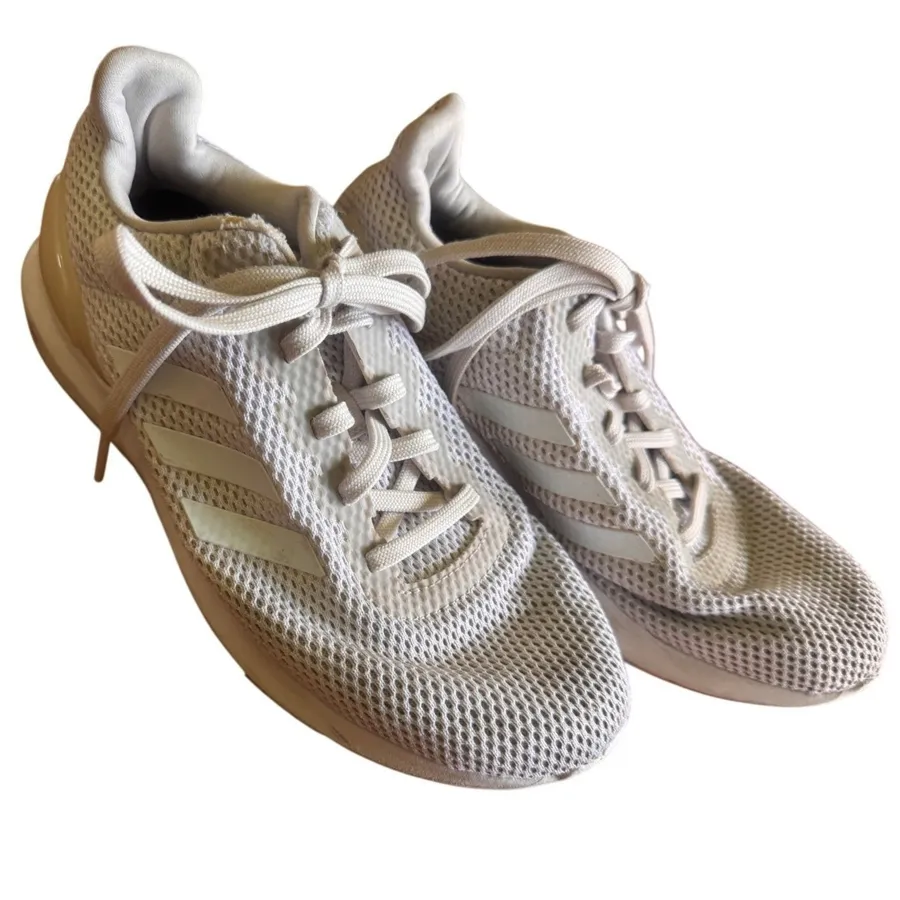 Adidas Cosmic 2 Womens Running Shoes White Grey Mesh Sneakers Size 8.5